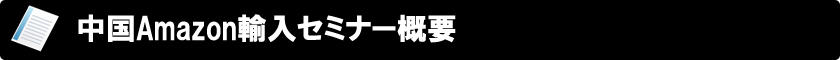 中国Amazon輸入 タオバオ・アリババから仕入れる 出版記念セミナー概要